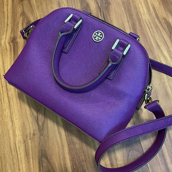 Tory Burch Handbags - Tory Burch Cross Body Purple Purse Small